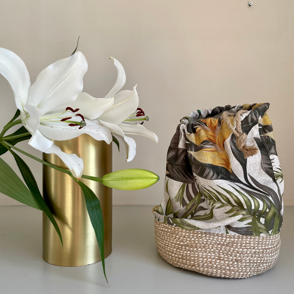 Drawstring Basket Bag