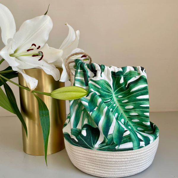 Drawstring Basket Bag